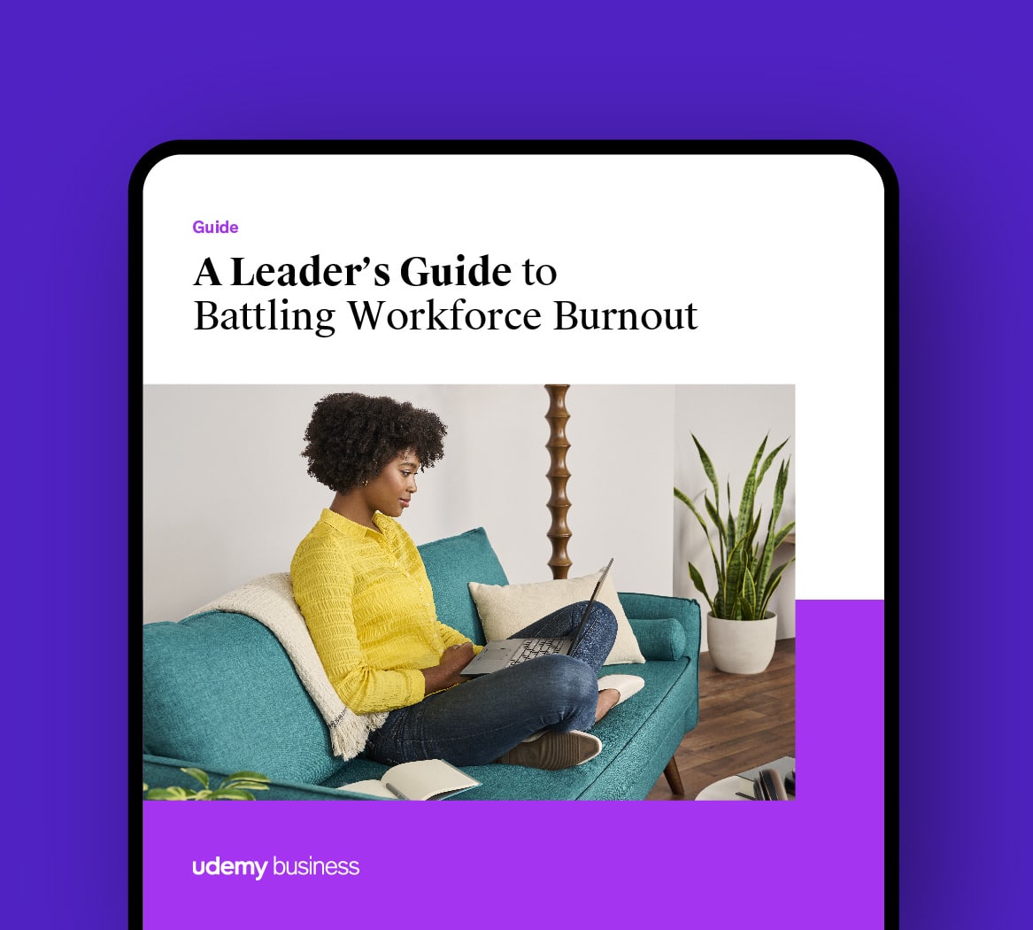 Udemy Business Leader’s Guide to Workforce Burnout Landing Page thumbnail