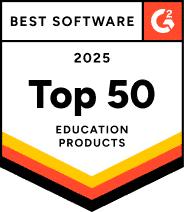 G2 Badge for Best Software 2025 - Top 50 Education Products