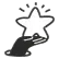 Hand and star icon